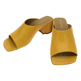 【夏SALE10%OFF 7/20(日)〜31日(木)まで】DRIES VAN NOTEN / ドリスヴァンノッテン | 2021SS | レザー チャンキーヒール ミュール サンダル | 38 | キャメル | レディース