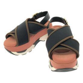 MARNI / マルニ | Wedge Sandals ファブリック ウェッジ サンダル | 37 | ピンク / ブラック | レディース