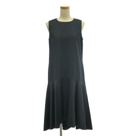 【美品】 JIL SANDER / ジルサンダー | 2021AW | ノースリーブ ウール フレアヘムワンピース | 34 | ネイビー | レディース