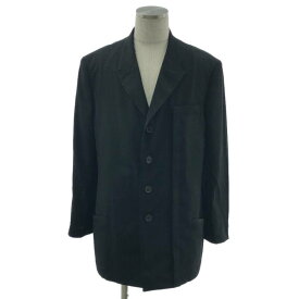 【美品】 YOHJI YAMAMOTO POUR HOMME / ヨウジヤマモトプールオム | 2025SS | TA TUXEDO BUTTON DETAIL JACKET / 左比翼袖釦付き TAタキシード ジャケット / 総裏地 | 2 | ブラック | メンズ