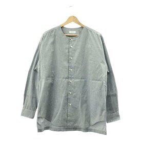 EN ROUTE / アンルート | コットンオックス ノーカラーシャツ | 2 | グレー | メンズ