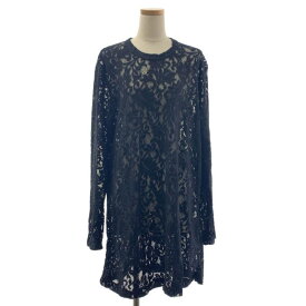 COMME des GARCONS HOMME PLUS / コムデギャルソンオムプリュス | 2025SS | 製品洗い L/S エステル ラッセル レース プルオーバー シャツ | L | ブラック | メンズ
