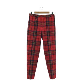 【美品】 tricot COMME des GARCONS / トリココムデギャルソン | 2012AW | タータンチェック タック パンツ | M | レッド | レディース