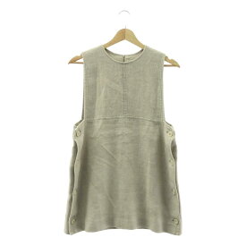【美品】 HYKE / ハイク | 2023SS | linen long vest / リネン ロングベスト / 総裏地 | 2 | ベージュ | レディース