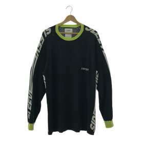 doublet / ダブレット | INTARSIA LINE PULLOVER KNIT インターシャライン プルオーバー コットン ニット | L | ブラック | メンズ