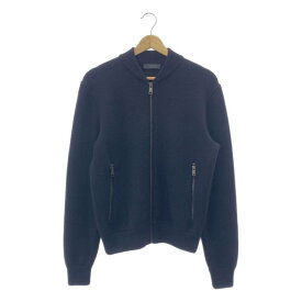 PRADA / プラダ | 2015 | ジップアップ ニットジャケット | 44 | ブラック | メンズ