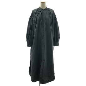 HYKE / ハイク | T/C GATHERED DRESS ギャザー ドレス ワンピース | 2 | グレー | レディース