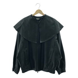 【新品】 LOHEN / ローヘン | ビックカラー 2way エコレザー ブルゾン | F | ブラック | レディース