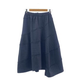 tricot COMME des GARCONS / トリココムデギャルソン | 2003AW | 再構築 アシンメトリー チョークストライプ ロングスカート | ネイビー | レディース
