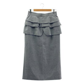【美品】 sacai / サカイ | 2023AW | Chalk Stripe Skirt チョークストライプ ウールスカート | 3 | グレー | レディース