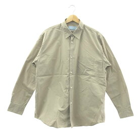 【美品】 Graphpaper / グラフペーパー | 2025SS | ALUMO for GP Regular Collar Shirt / レギュラーカラー シャツ | 2 | ベージュ系 | メンズ