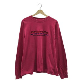 DAIRIKU / ダイリク | 2022AW | "SCHOOL" Embroidery Vintage Tee ロングスリーブ カットソー | ピンク系 | メンズ