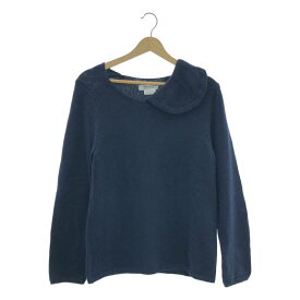 COMME des GARCONS COMME des GARCONS / コムコム | 2022AW | ウール 変形 カラー ニット | M | ネイビー | レディース