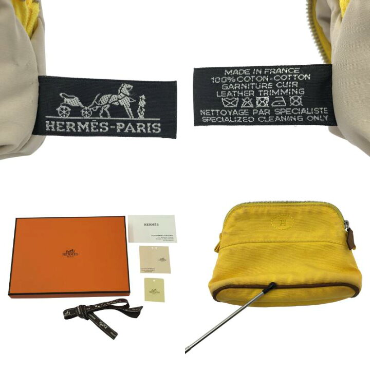 楽天市場】HERMES / エルメス | ボリードポーチ MINI ミニ | イエロー 