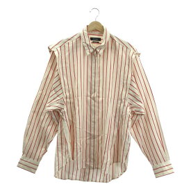 ISABEL MARANT / イザベルマラン | SOTALKI Shirt シルク ストライプシャツ | 40 | ベージュ/レッド | レディース
