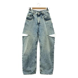 Maison Margiela / メゾンマルジェラ | PANTS 5 POCKETS スラッシュディテール ダメージ加工 デニムパンツ | 38 | インディゴ | レディース