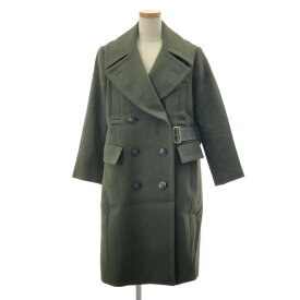 sacai / サカイ | ベルトメルトンコート | 1 | カーキ | レディース