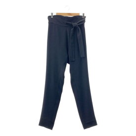 【美品】 LIMI feu / リミフゥ | ウエストコード ポリエステル テーパードパンツ | S | ブラック | レディース