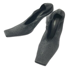 BOTTEGA VENETA / ボッテガヴェネタ | スクエアトゥ アーモンド ヒールパンプス | 35 | ブラック | レディース