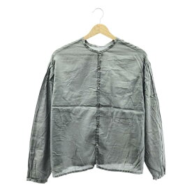 veritecoeur / ヴェリテクール | コットン ノーカラー シャツ | F | グレー | レディース