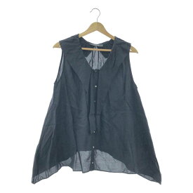 SACRA / サクラ | ボウタイ ノースリーブ テンセル ブラウス | 38 | ネイビー | レディース