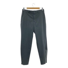 【美品】 COMME des GARCONS HOMME DEUX / コムデギャルソンオムドゥ | 2024SS | ウールギャバ 裾ジップ テーパード パンツ | S | ブラック | メンズ