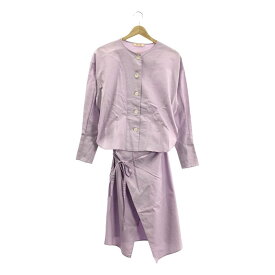 BACCA / バッカ | コットンオックス クルーネック ラップワンピース | 36 | パープル | レディース