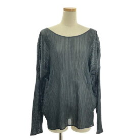 ISSEY MIYAKE / イッセイミヤケ | プリーツ プルオーバー | L | ブラック | レディース