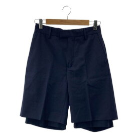 DRIES VAN NOTEN / ドリスヴァンノッテン | ウール コットン混 レイヤード ショートパンツ | 44 | ネイビー | メンズ