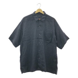 COMOLI / コモリ | 2023SS | リネンツイル オープンカラー シャツ | 2 | ネイビー | メンズ