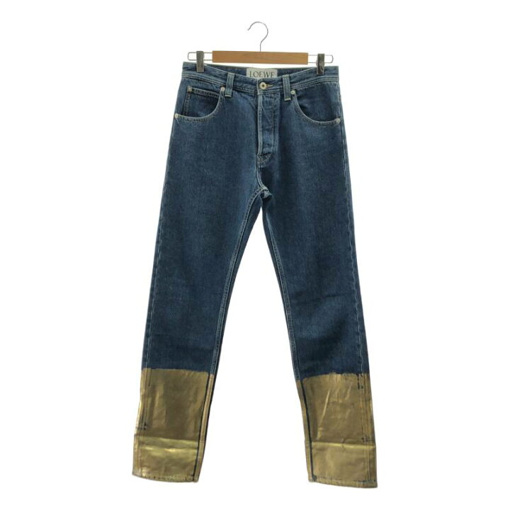 楽天市場】LOEWE / ロエベ | Gold Cuff Fisherman Jeans / ロゴ レザー  