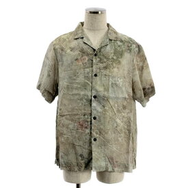 【美品】 ziggy chen / ジギーチェン | 2024SS | PRINTED SHORT SLEEVE SHIRT / 総柄 オープンカラー オーバー シャツ | 44 | マルチカラー | メンズ