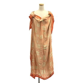 DRIES VAN NOTEN / ドリスヴァンノッテン | バックレーヨン ノースリーブ シルクスカーフ ワンピース | 34 | マルチカラー | レディース