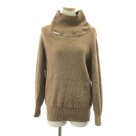 sacai / サカイ | 2023AW | high neck zip knit / ジップ ハイネック ニット セーター | 1 | ブラウン | レディース