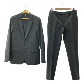 【美品】 Dior homme / ディオールオム | 2007SS | セットアップ シャドウストライプ シングル テーラードジャケット / スラックス パンツ | 46 | ブラック | メンズ
