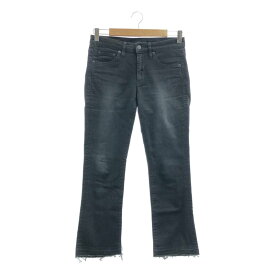 【美品】 AP STUDIO / エーピーストゥディオ | 2020SS | カットオフ クロップドフレア デニムパンツ | 34 | ブラック | レディース