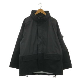 【美品】 COMME des GARCONS HOMME / コムデギャルソンオム | 2023AW | エステル マット クロス フーデッド ジップアップ ジャケット | M | ブラック | メンズ