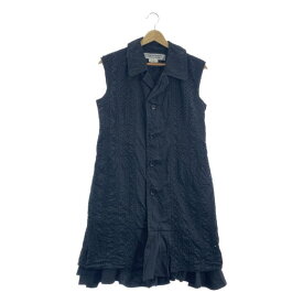 COMME des GARCONS COMME des GARCONS / コムコム | カットワーク レイヤード フリル スリーブレス ロングシャツ コート | S | ブラック | レディース