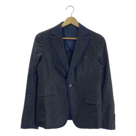 Drawer / ドゥロワー | ウール バイカラー テ−ラードジャケット | 36 | ブラック/ネイビー | レディース