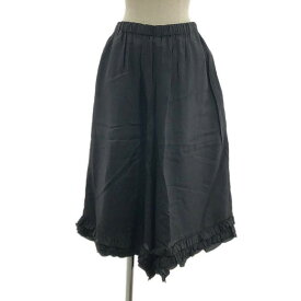 COMME des GARCONS COMME des GARCONS / コムコム | 2014AW | 製品洗い加工 フリル ワイド イージー パンツ スカート | S | ブラック | レディース