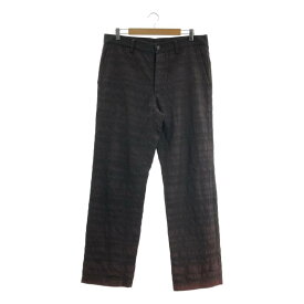 ISSEY MIYAKE A-POC / イッセイミヤケエーポック | ボーダー ジャガード グラデーション スラックス | 3 | ブラック / レッド | メンズ