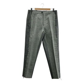 【美品】 Dior homme / ディオールオム | ウール モヘア フロント切替 テーパードスラックス | 48 | グレー | メンズ