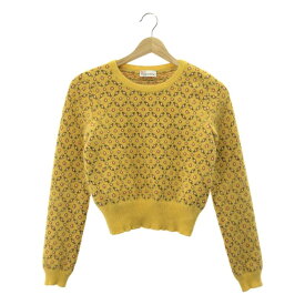 RED VALENTINO / レッドヴァレンティノ | 花柄 クルーネック アンゴラニット | XS | イエロー | レディース
