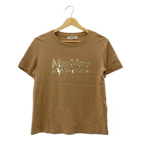 S MAX MARA / エスマックスマーラ | コットン ロゴ プリント Tシャツ | S | ブラウン | レディース