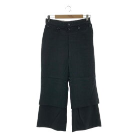 HYKE / ハイク | ウール カシミヤ混 マリン レーヤード パンツ | 1 | ブラック | レディース