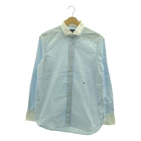 HOMME girls / オム ガールズ | コットン ストライプシャツ | S | ライトブルー/ホワイト | レディース