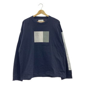 stein / シュタイン | OVERSIZED LONG SLEEVE TEE / オーバーサイズ プリント カットソー | S | ダークネイビー | メンズ