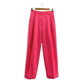 【美品】 DRIES VAN NOTEN / ドリスヴァンノッテン | ポリエステルウール 2タック スラックス パンツ | 36 | ピンク | レディース