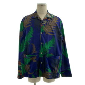 【美品】 sacai / サカイ | 2021SS | Archive Print Mix Shirt / アーカイブ プリント ミックス オープンカラー オーバーシャツ ジャケット | 2 | ネイビー系 | メンズ