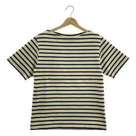 UNION LAUNCH / ユニオンランチ | ボートネック コットン ボーダー カットソー | S | アイボリー / ネイビー | レディース